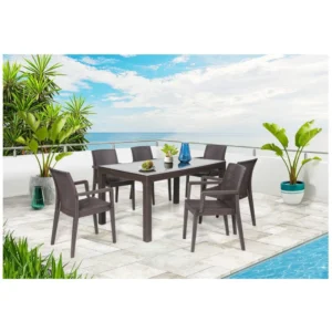 mobiliario-contract-sillon glady apilable polipropileno marron chocolate 1